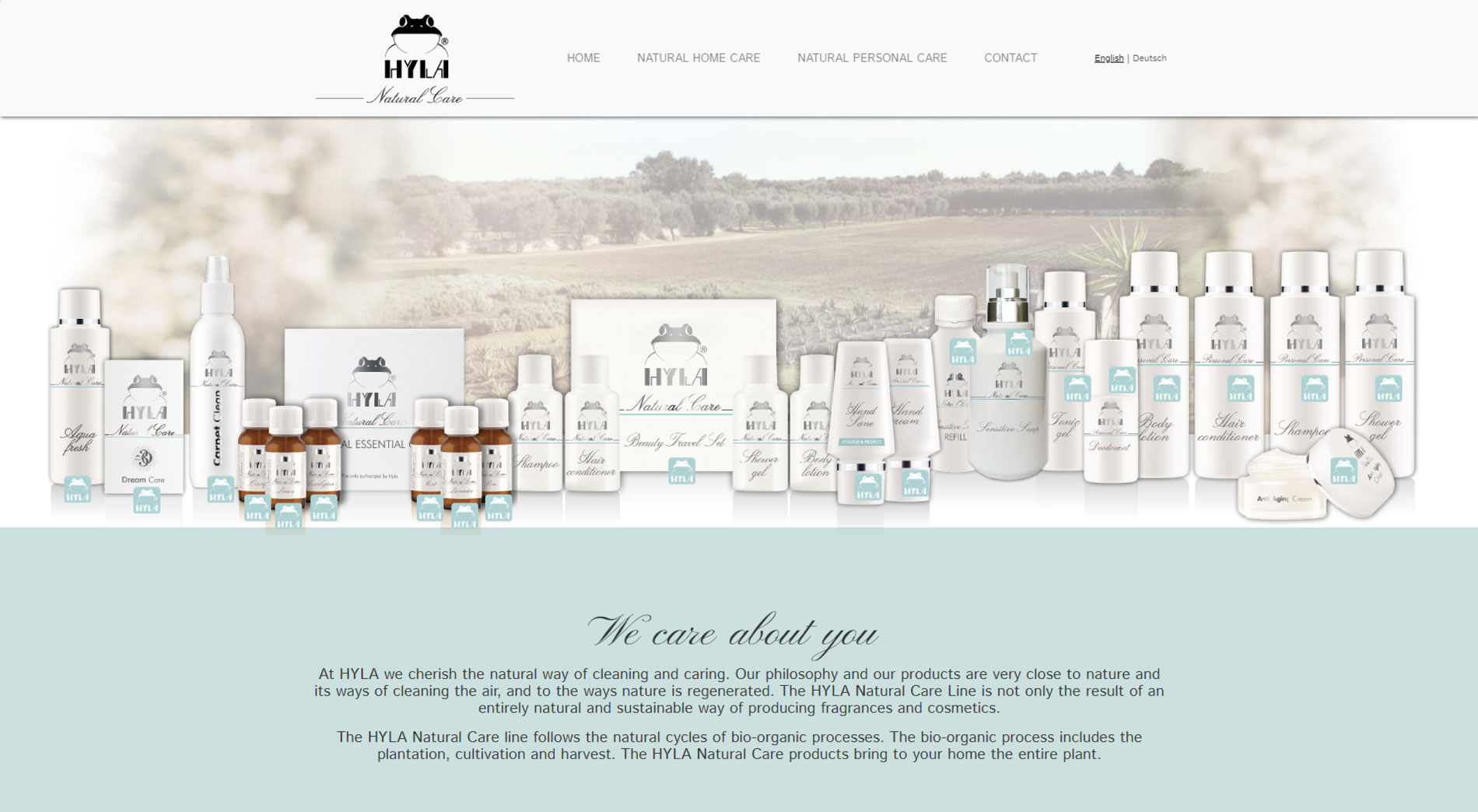 HYLA Natural Care Homepage